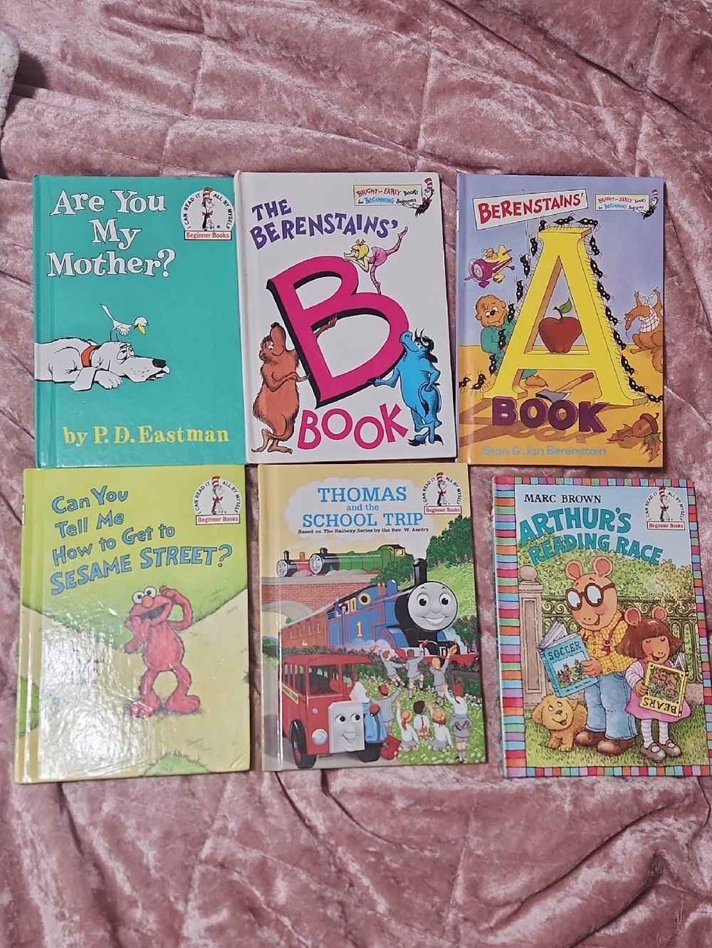 Classic Kids Beginnet Books Set Of 6- Thomas, Berenstains, Arthur & Elmo